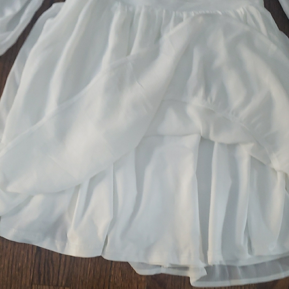 Elegant White Tie Back Women's Dress - Picture 11 of 15